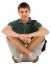 Teenage Student Sitting On Floor