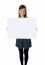 Girl Holding Blank Board