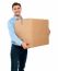 Male Holding Cardboard Box