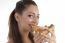 Young Girl Eating Pizza