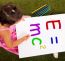 Girl Writing Formula Shows Learning