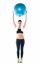 Fitness Lady Holding Pilate Ball