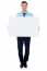 Businessman Holding White Board