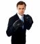 Businessman Wearing Boxing Gloves