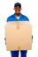 Delivery Boy Holding Cardboard Box