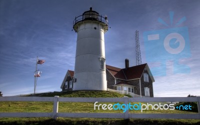 01595_nobskalighthouse Stock Photo