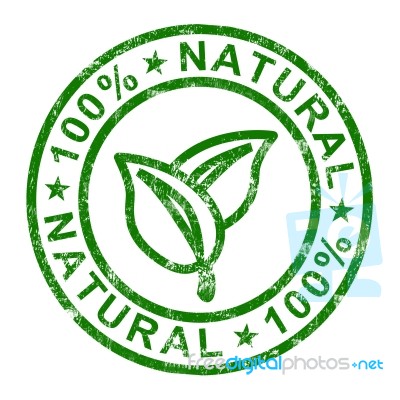 100 Natural Stamp Stock Image