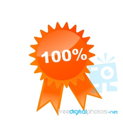 100 Percent Badge Stock Image