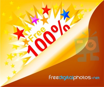 100 Percent Discount Stock Image