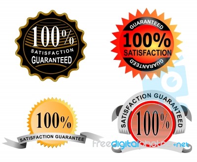 100% Satisfaction Guaranteed Stock Image