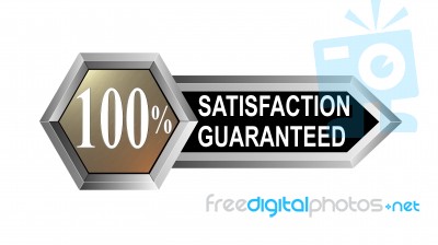 100% Satisfaction Guaranteed Hexagon Seal Stock Image