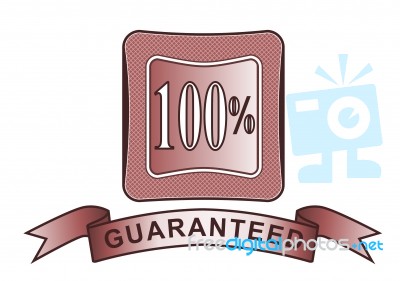 100% Satisfaction Guaranteed In Shield Stock Image