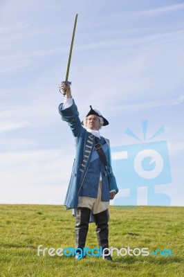 18th Century British Army Officer Stock Photo