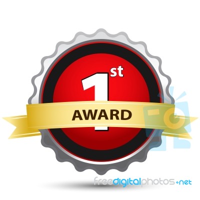 1st Award Sign Stock Image