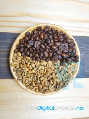 2 Colors Coffee Bean Stock Photo