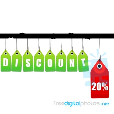 20 Percent Discount Stock Image