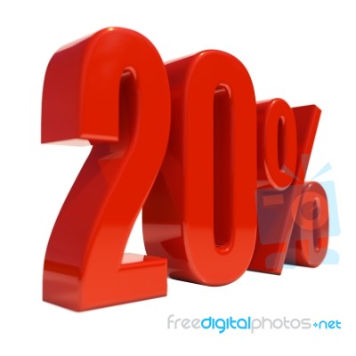 20 Percent Sign Stock Image