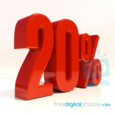 20 Percent Sign Stock Image