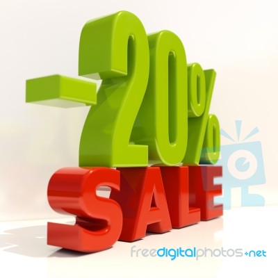 20 Percent Sign Stock Image