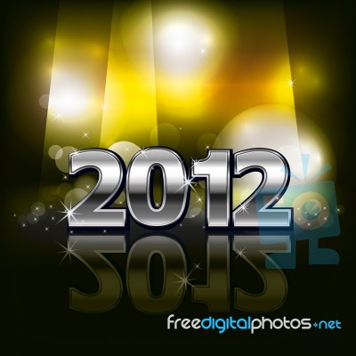 2012 In Dark Background Stock Image