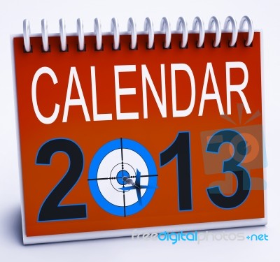 2013 Calendar Shows Year Planner And Schedule Stock Image