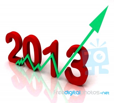 2013 Green Arrow Shows Sales For Year Stock Image