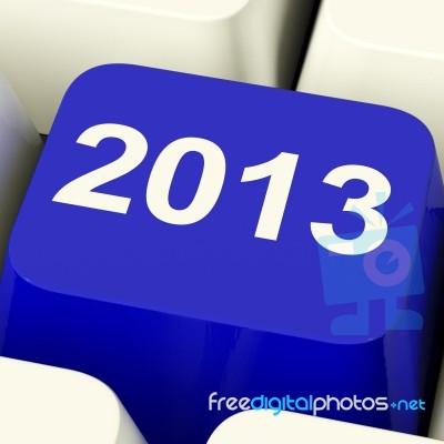 2013 Key On Keyboard Stock Image