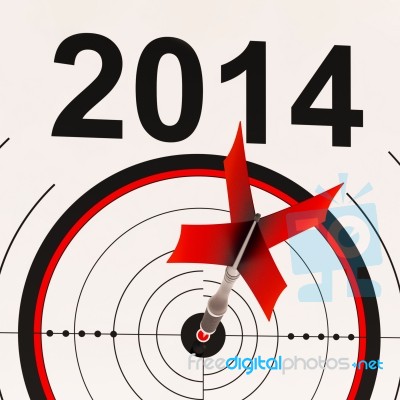 2014 Calendar Shows Planning Annual Projection Stock Image