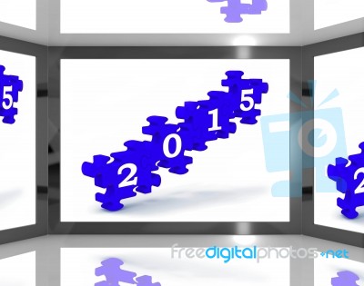 2015 On Screen Showing Future Celebrations Stock Image