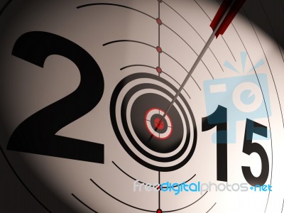 2015 Projection Target Shows Successful Future Stock Image