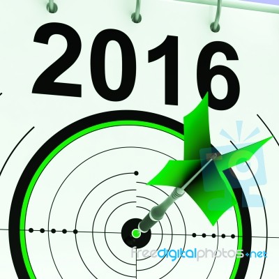 2016 Calendar Shows Planning Annual Projection Budget Stock Image