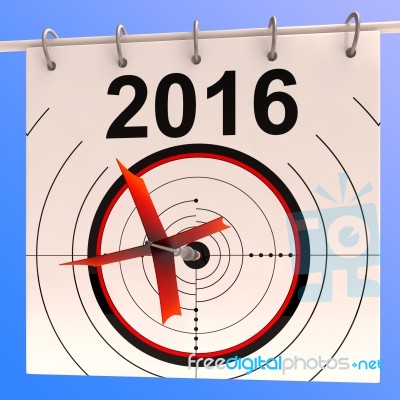 2016 Calendar Target Shows Planning Annual Agenda Stock Image