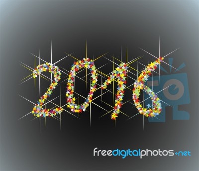 2016 New Year Fireworks Stock Image