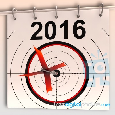 2016 Target Means Future Goal Projection Stock Image