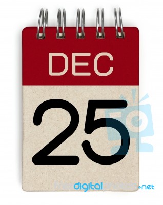 25 Dec Calendar Stock Photo