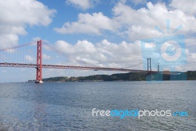 25th April Bridge In Lisbon, Portugal Stock Photo