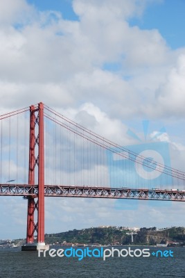 25th April Bridge In Lisbon, Portugal Stock Photo