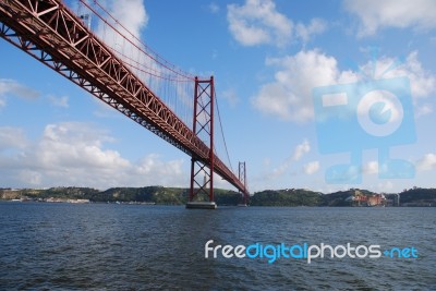 25th April Bridge In Lisbon, Portugal Stock Photo