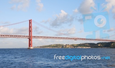 25th April Bridge In Lisbon, Portugal Stock Photo