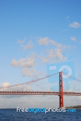 25th April Bridge In Lisbon, Portugal Stock Photo