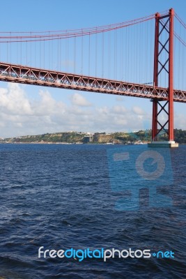 25th April Bridge In Lisbon, Portugal Stock Photo