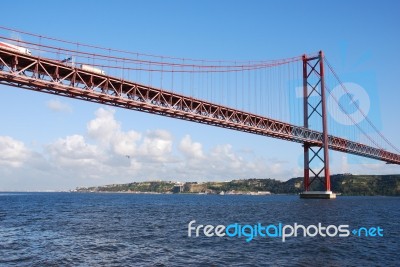 25th April Bridge In Lisbon, Portugal Stock Photo