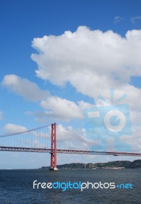 25th April Bridge In Lisbon, Portugal Stock Photo