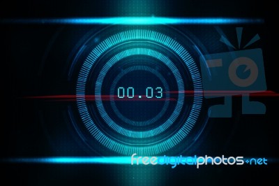 2d Illustration Abstract Futuristic Electronic Circuit Technology Background Stock Image