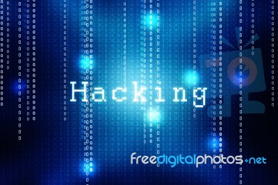 2d Illustration Hacked Data Online Code Background Stock Image