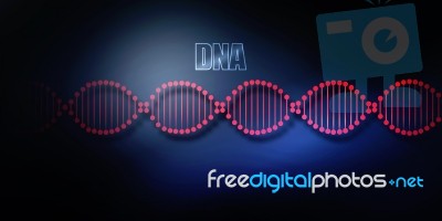 2d Render Of Dna Structure, Abstract Background Stock Image