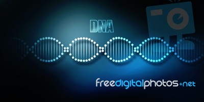 2d Render Of Dna Structure, Abstract Background Stock Image