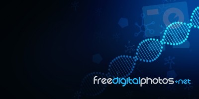 2d Render Of Dna Structure, Abstract Background Stock Image