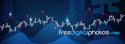 2d Rendering Stock Market Online Business Concept. Business Graph Stock Image