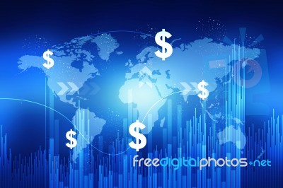 2d Rendering Usd Dollar Symbol Stock Image